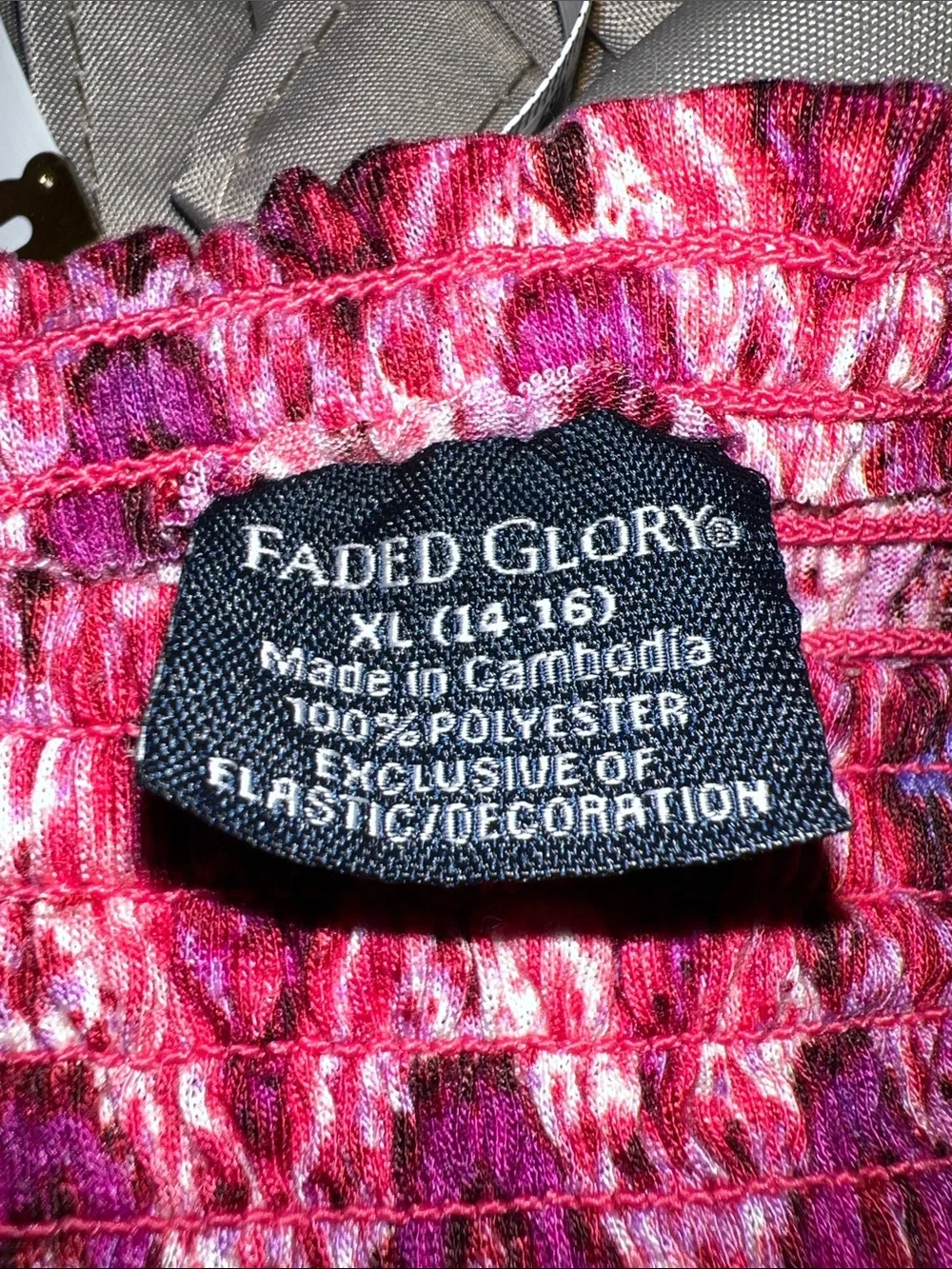 Faded Glory smocked bodice